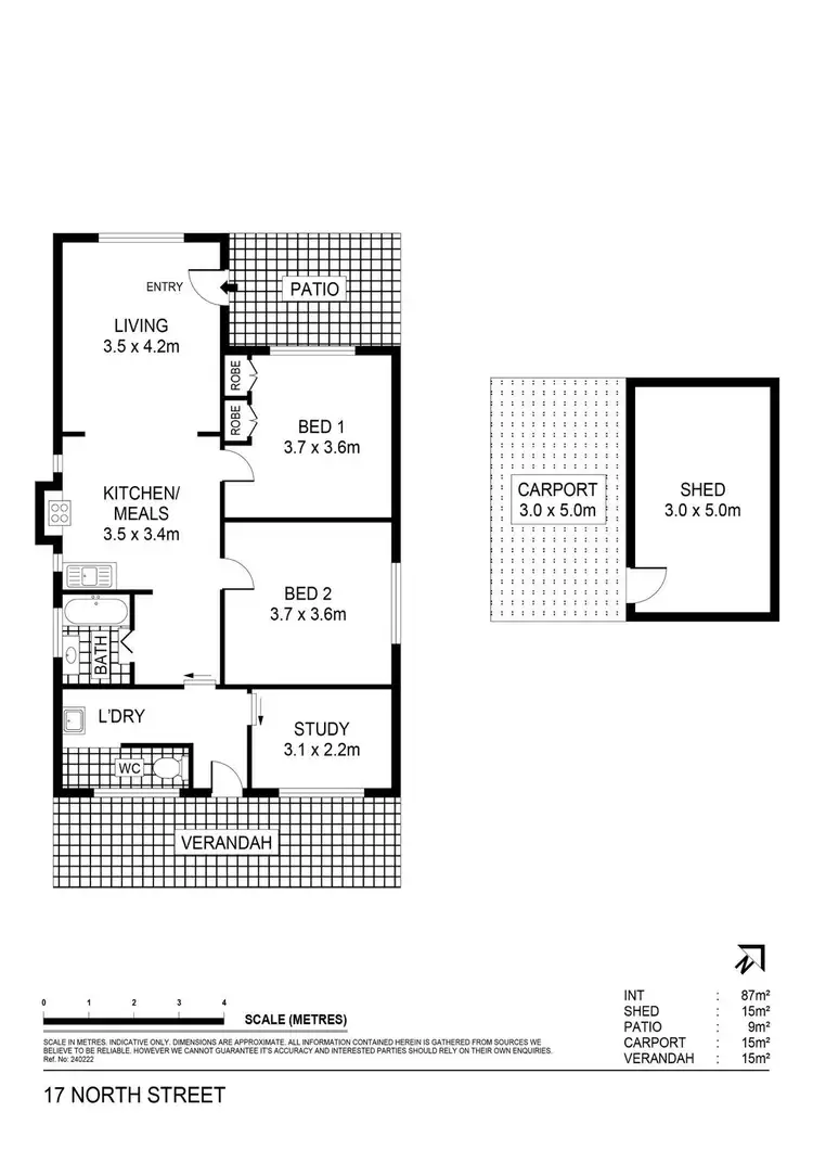Floorplan of Homely house listing, 17 North Street, Inglewood VIC 3517