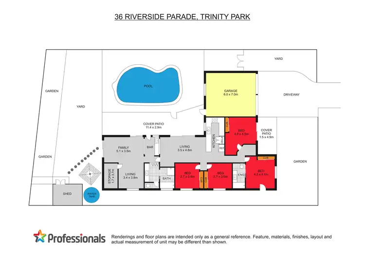 Floorplan of Homely house listing, 36 Riverside Parade, Trinity Park QLD 4879