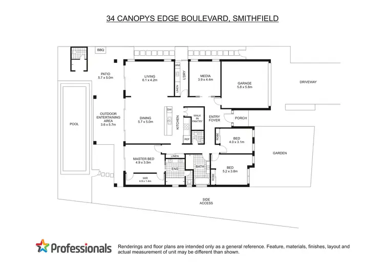 Floorplan of Homely house listing, 34 Canopys Edge Boulevard, Smithfield QLD 4878