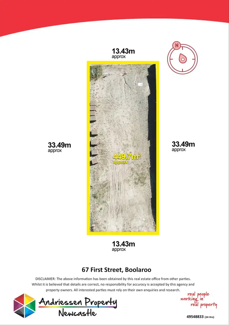 Floorplan of Homely land listing, 67 First Street, Boolaroo NSW 2284