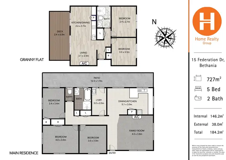 Floorplan of Homely house listing, 15 (& 15A) Federation Drive, Bethania QLD 4205