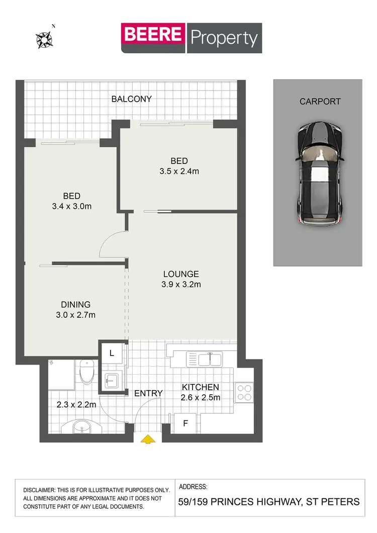 Floorplan of Homely apartment listing, 59/159 Princes Highway, St Peters NSW 2044