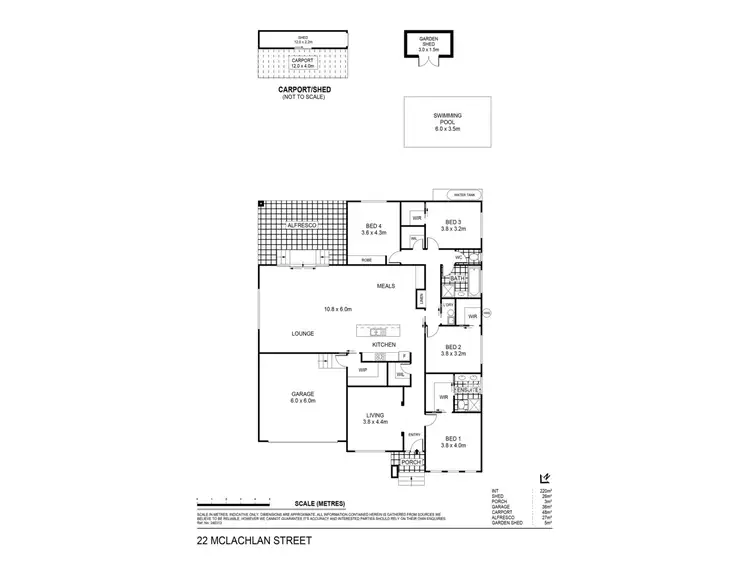Floorplan of Homely house listing, 22 McLachlan Street, Carisbrook VIC 3464