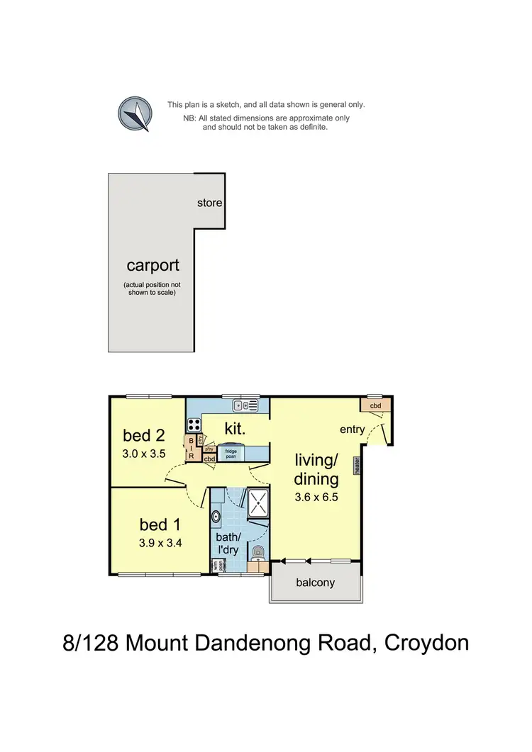 Floorplan of Homely apartment listing, 8/128 Mount Dandenong Road, Croydon VIC 3136
