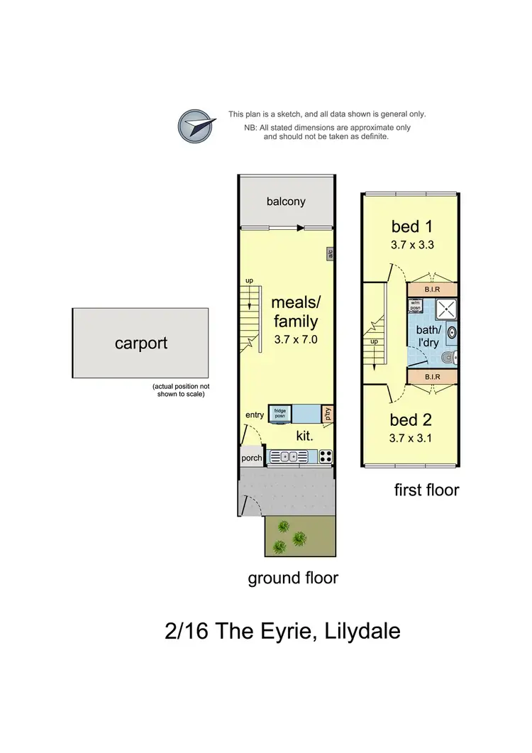 Floorplan of Homely townhouse listing, 2/16 The Eyrie, Lilydale VIC 3140