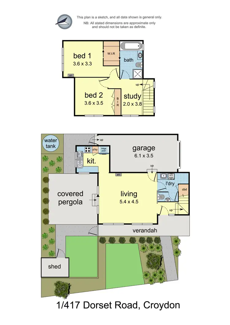 Floorplan of Homely townhouse listing, 1/417 Dorset Road, Croydon VIC 3136