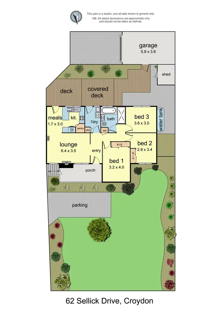 Floorplan of Homely house listing, 62 Sellick Drive, Croydon VIC 3136