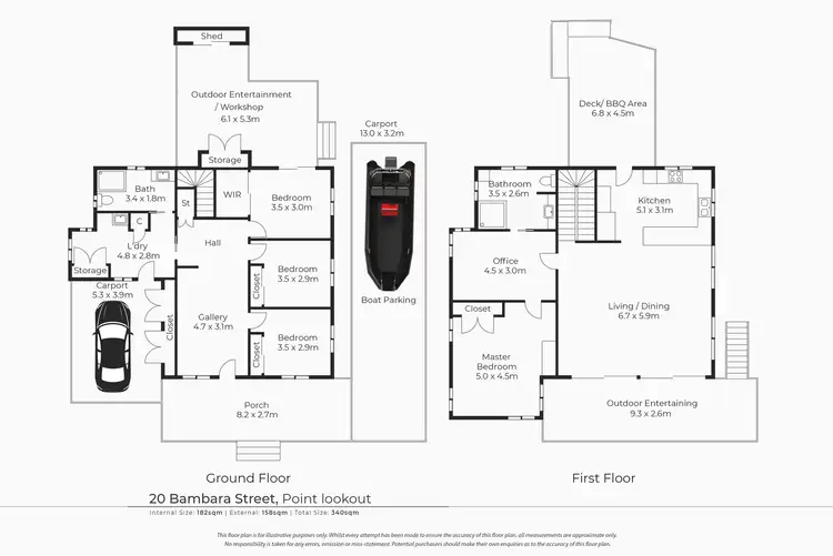 Floorplan of Homely house listing, 20 Bambara Street, Point Lookout QLD 4183