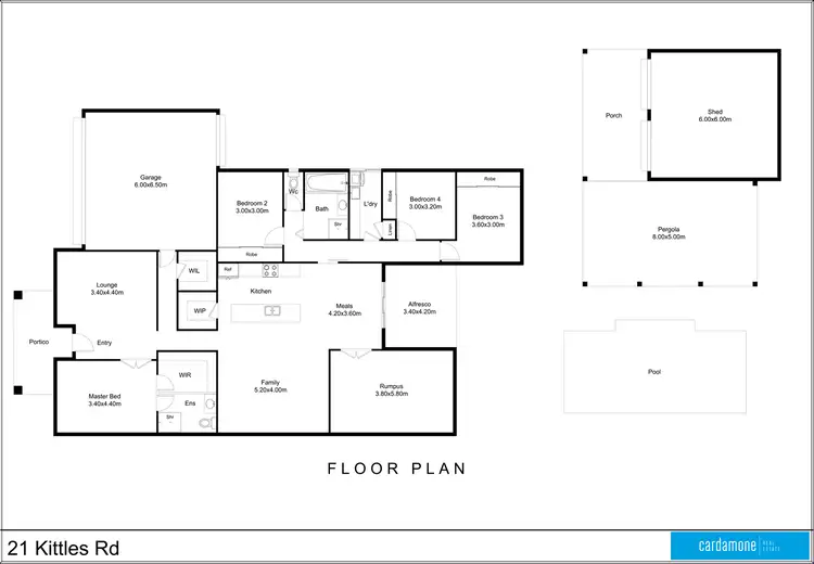 Floorplan of Homely house listing, 21 Kittles Road, Shepparton VIC 3630
