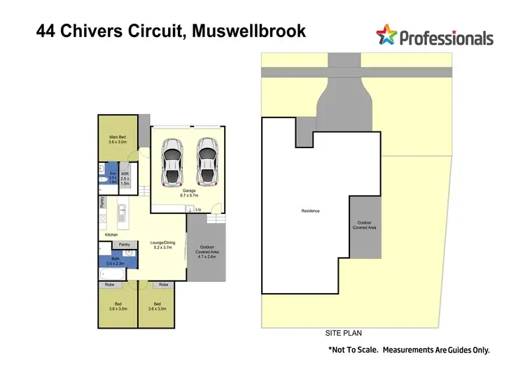 Floorplan of Homely semi-detached listing, 44 Chivers Circuit, Muswellbrook NSW 2333