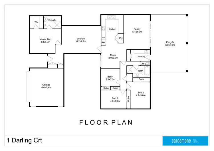 Floorplan of Homely house listing, 1 Darling Court, Shepparton VIC 3630