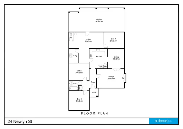 Floorplan of Homely house listing, 24 Newlyn Street, Shepparton VIC 3630