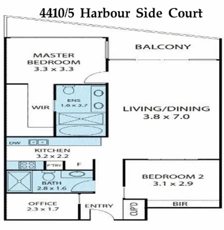 Floorplan of Homely apartment listing, 4410/5 Harbour Side Court, Biggera Waters QLD 4216