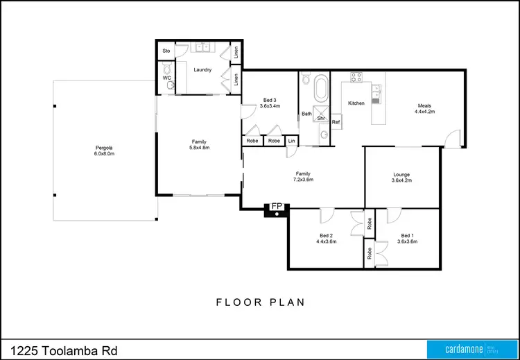 Floorplan of Homely rural property listing, 1225 Toolamba Road, Toolamba VIC 3614