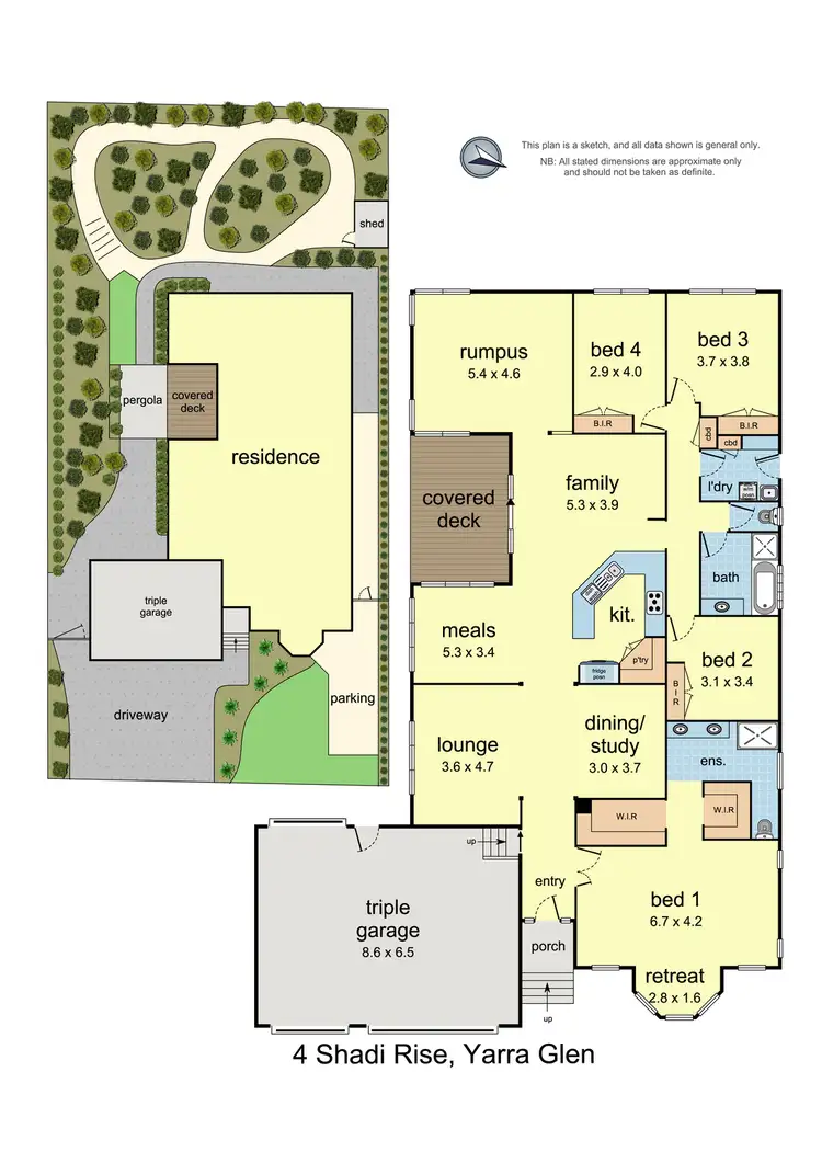 Floorplan of Homely house listing, 4 Shadi Rise, Yarra Glen VIC 3775