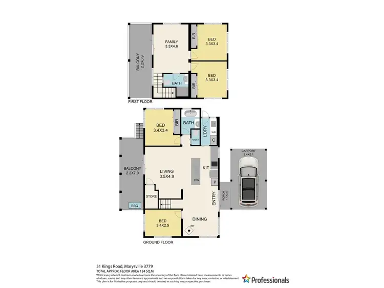 Floorplan of Homely house listing, 51 Kings Road, Marysville VIC 3779
