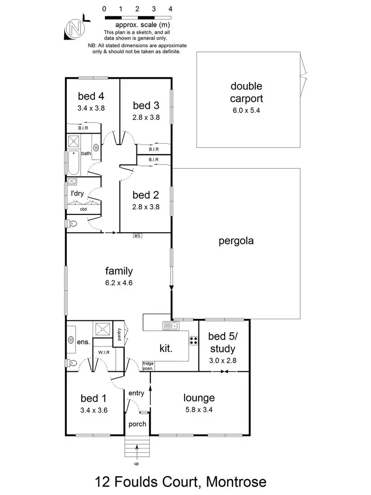 Floorplan of Homely house listing, 12 Foulds Court, Montrose VIC 3765