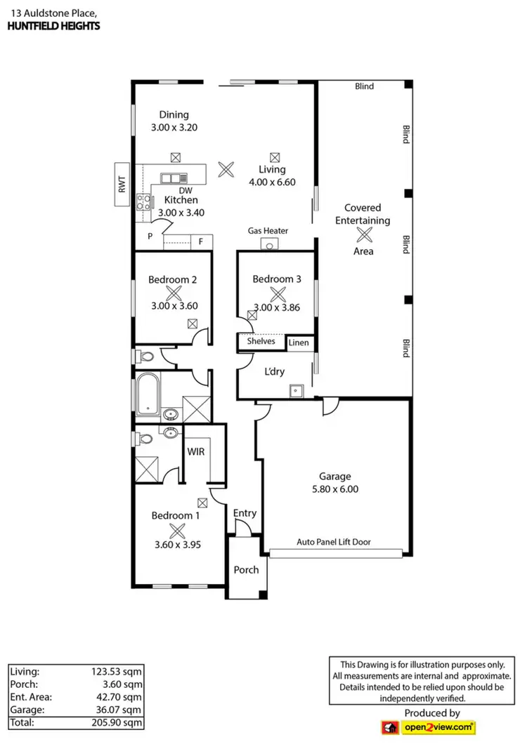 Floorplan of Homely house listing, 13 Auldstone Place, Huntfield Heights SA 5163