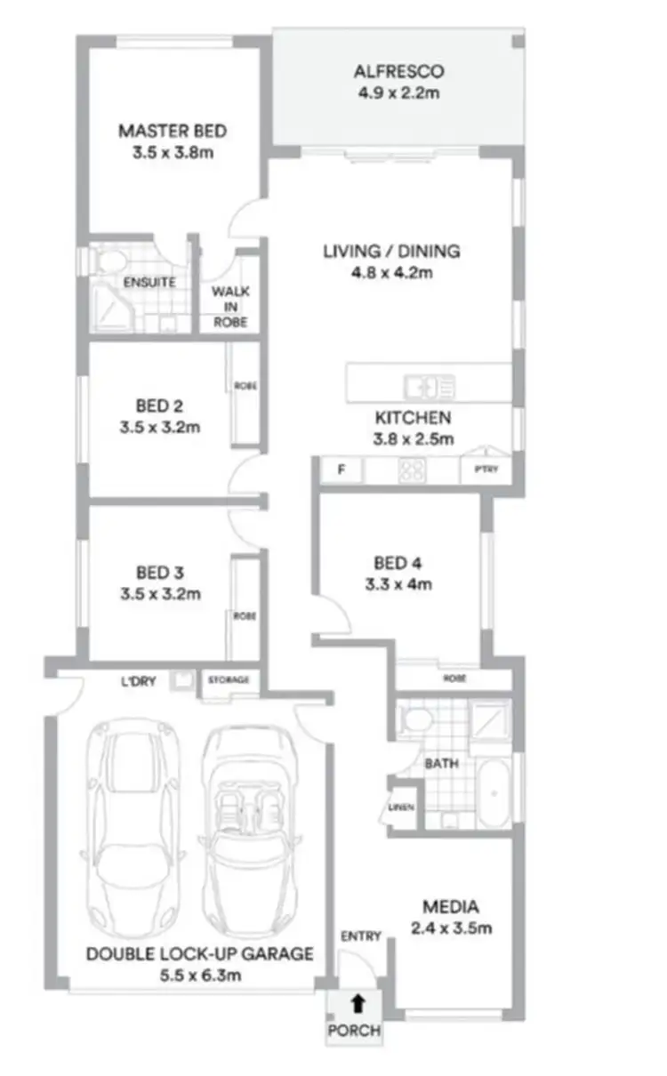 Floorplan of Homely house listing, 26 Keppel Way, Coomera QLD 4209
