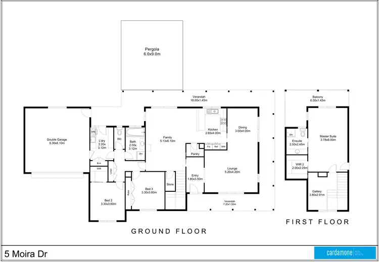 Floorplan of Homely rural property listing, 5 Moira Drive, Kialla West VIC 3631