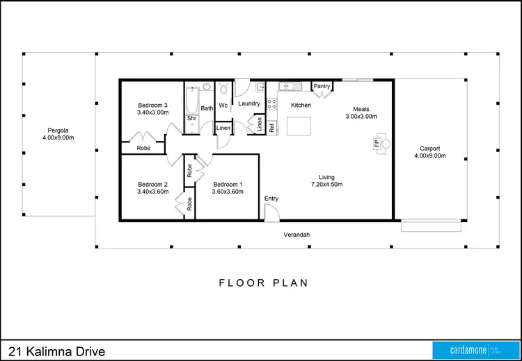 Floorplan of Homely house listing, 21 Kalimna Drive, Mooroopna VIC 3629