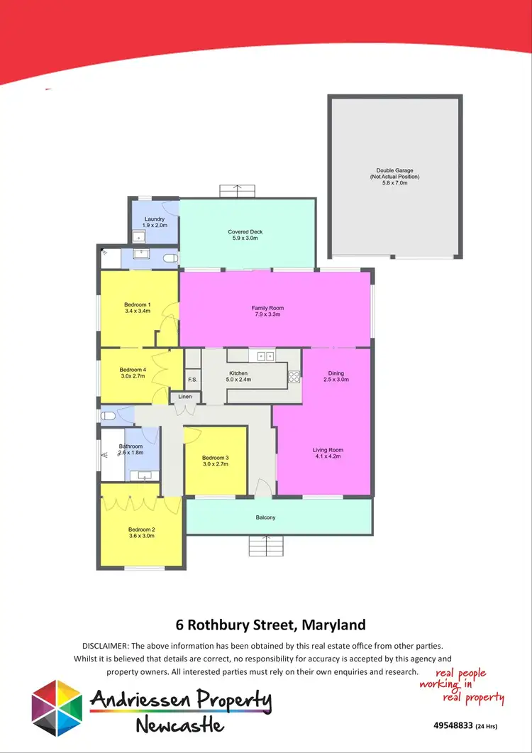Floorplan of Homely house listing, 6 Rothbury Street, Maryland NSW 2287