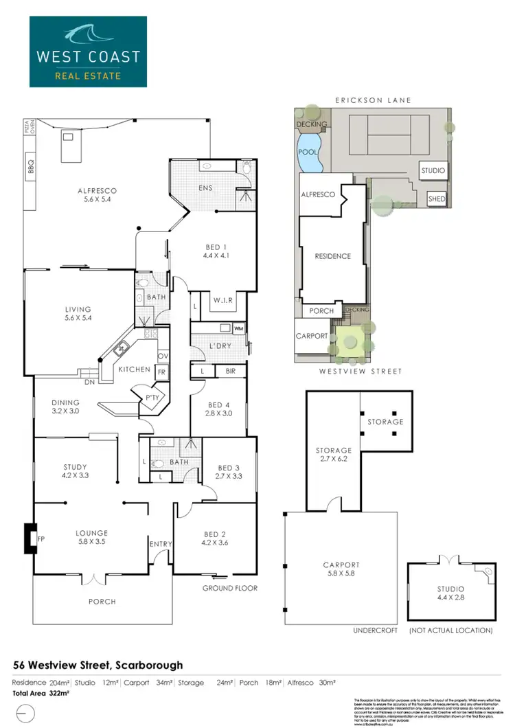 Floorplan of Homely house listing, 56 Westview Street, Scarborough WA 6019