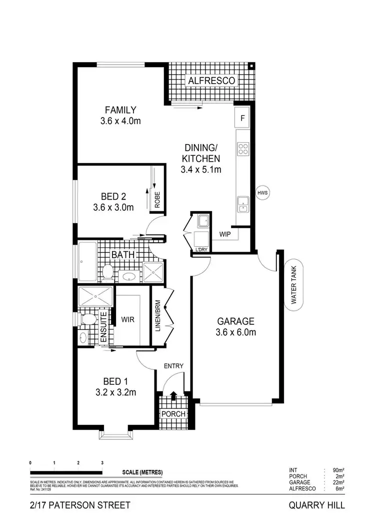 Floorplan of Homely townhouse listing, 2,3,6/17 Paterson Street, Quarry Hill VIC 3550