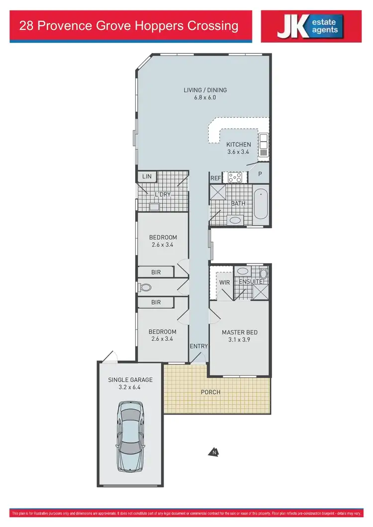 Floorplan of Homely house listing, 28 Provence Grove, Hoppers Crossing VIC 3029