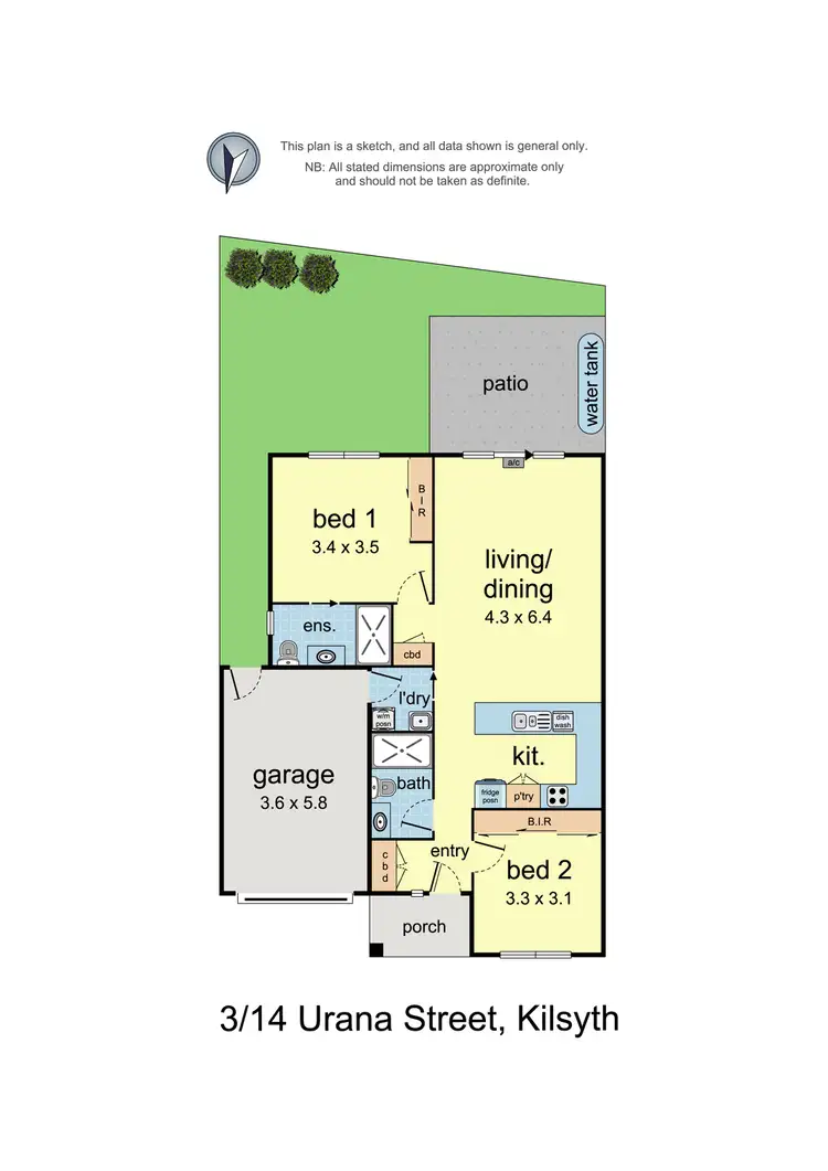 Floorplan of Homely unit listing, 3/14 Urana Street, Kilsyth VIC 3137