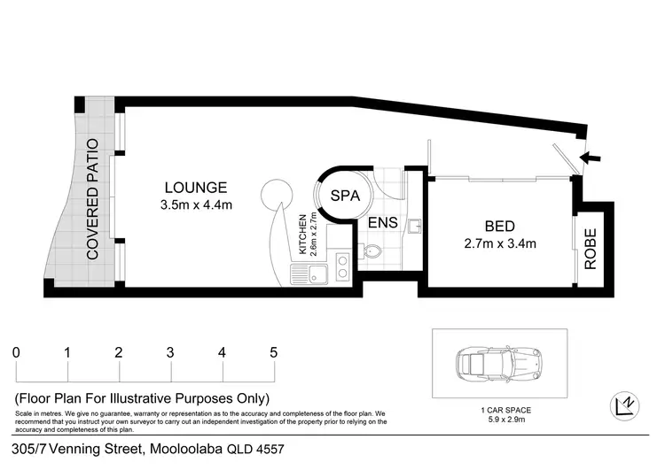 Floorplan of Homely apartment listing, 305/7 Venning Street, Mooloolaba QLD 4557