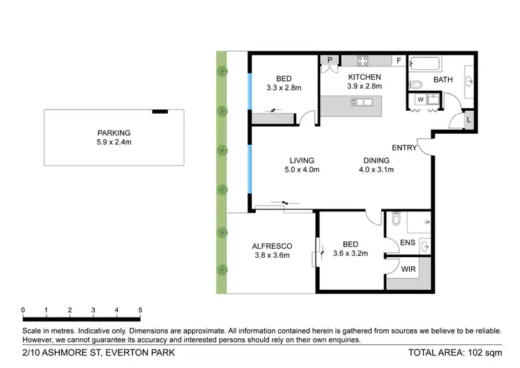 Floorplan of Homely unit listing, 2/10 Ashmore Street, Everton Park QLD 4053