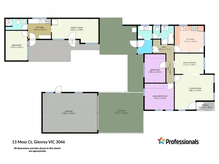 Floorplan of Homely house listing, 13 Moss Court, Glenroy VIC 3046