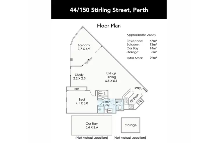 Floorplan of Homely apartment listing, 44/150 Stirling Street, Perth WA 6000