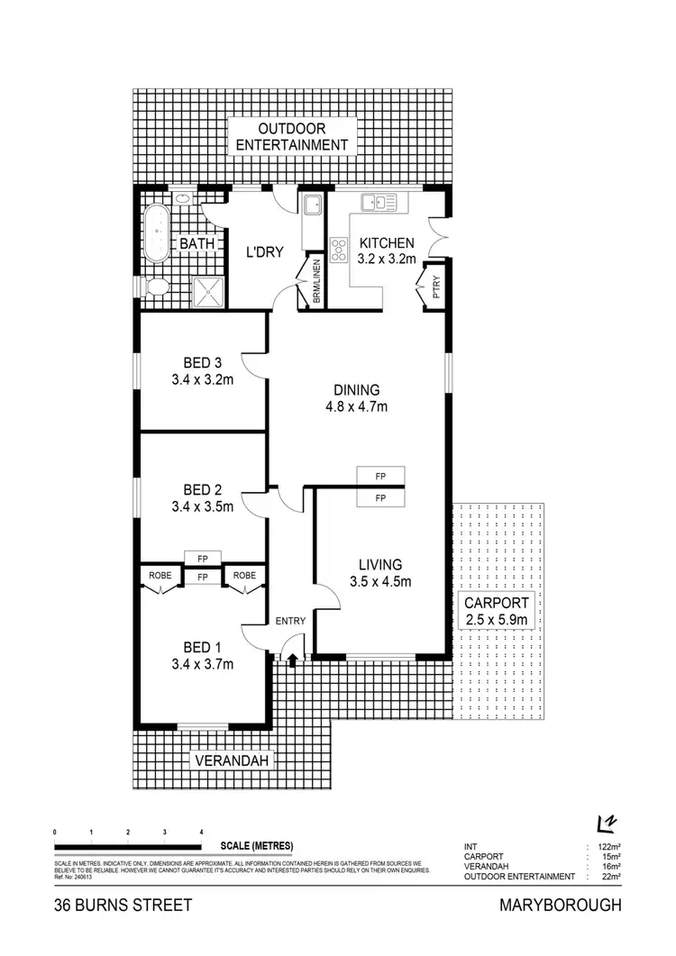 Floorplan of Homely house listing, 36 Burns Street, Maryborough VIC 3465