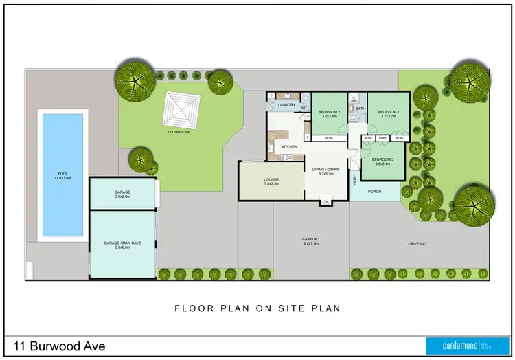 Floorplan of Homely house listing, 11 Burwood Avenue, Shepparton VIC 3630