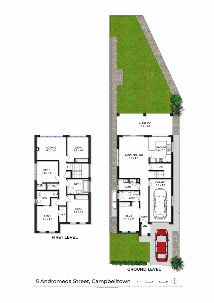 Floorplan of Homely house listing, 5 Andromeda Street, Campbelltown NSW 2560