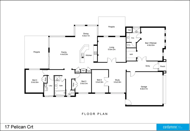 Floorplan of Homely house listing, 17 Pelican Court, Shepparton VIC 3630