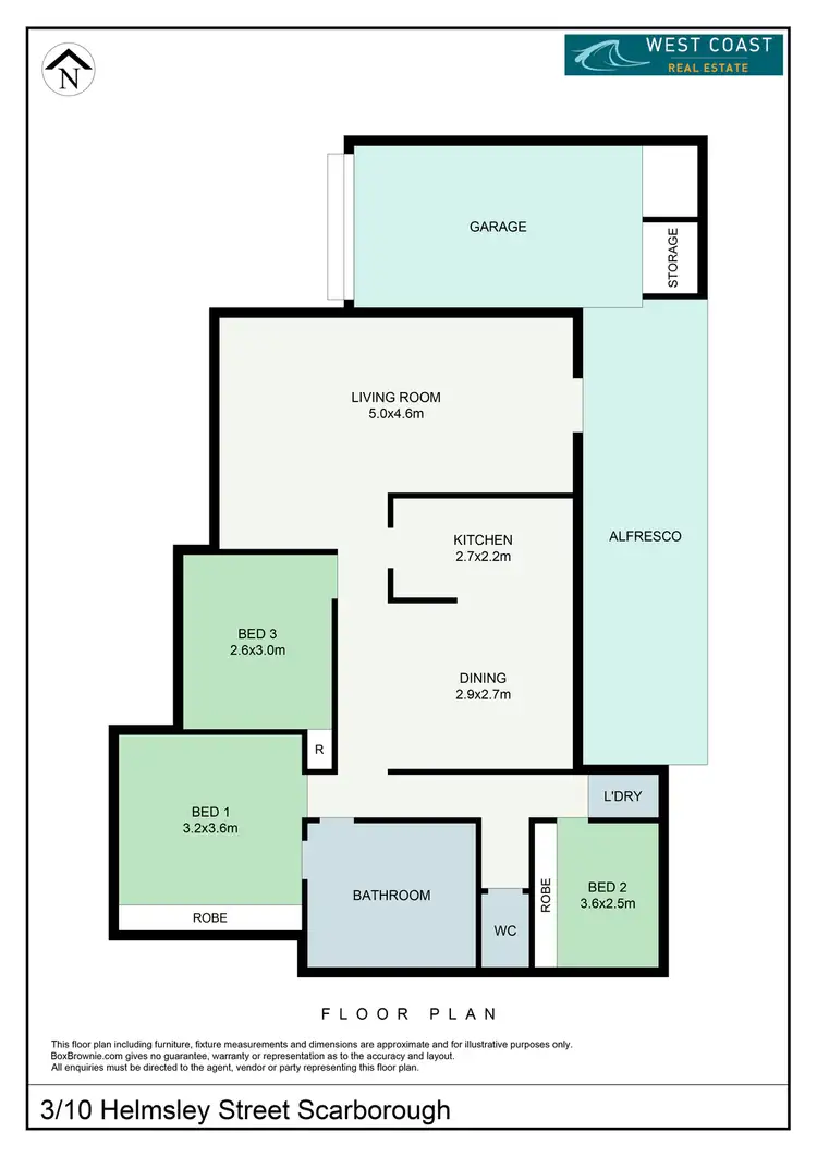 Floorplan of Homely villa listing, 3/10 Helmsley Street, Scarborough WA 6019