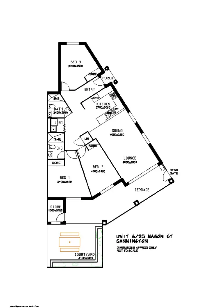 Floorplan of Homely unit listing, 6/25 Mason Street, Cannington WA 6107