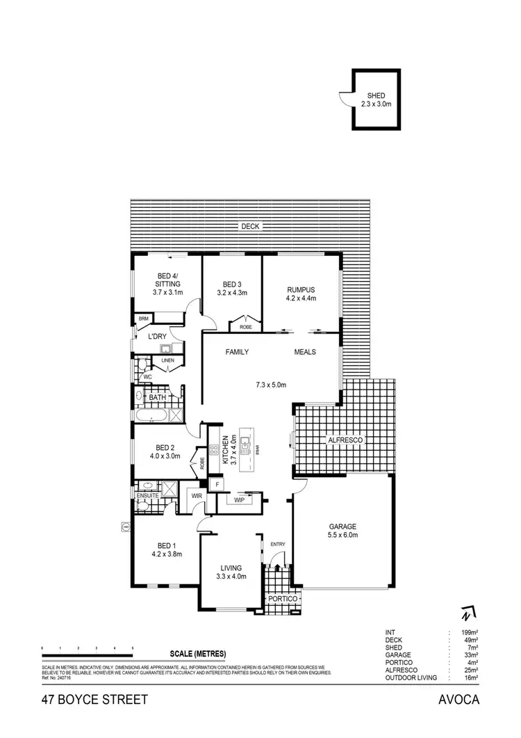 Floorplan of Homely house listing, 47 Boyce Street, Avoca VIC 3467