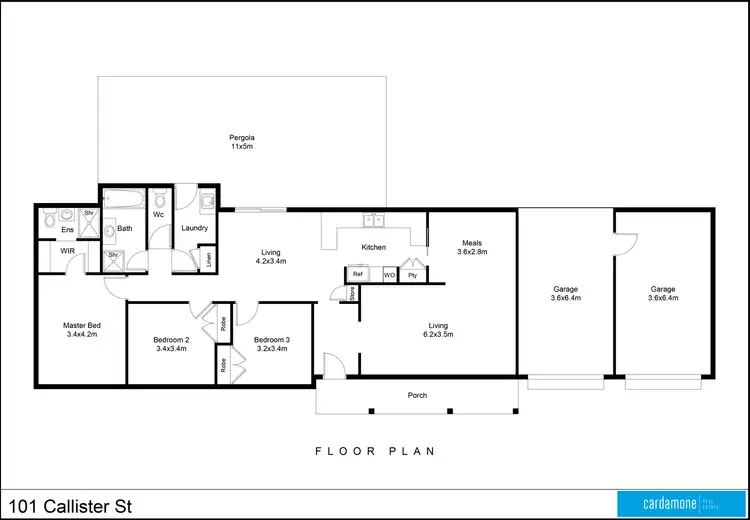 Floorplan of Homely house listing, 101 Callister Street, Shepparton VIC 3630