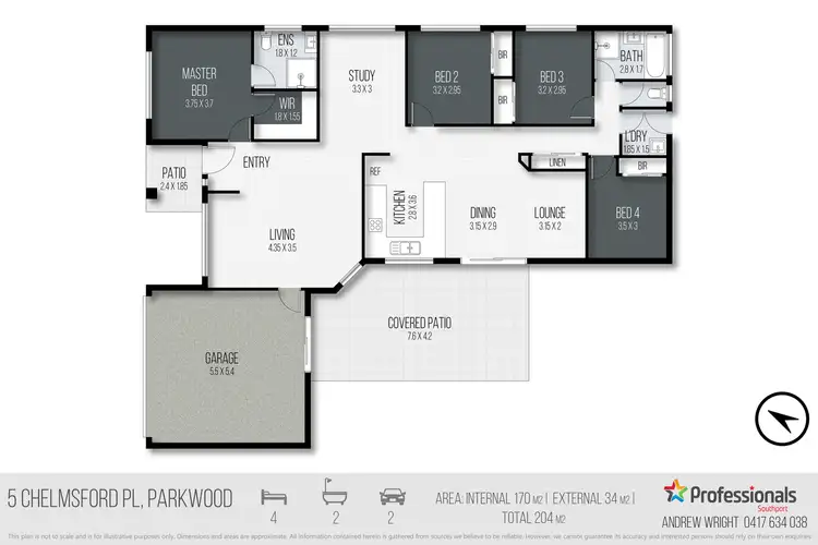 Floorplan of Homely house listing, 5 Chelmsford Place, Parkwood QLD 4214