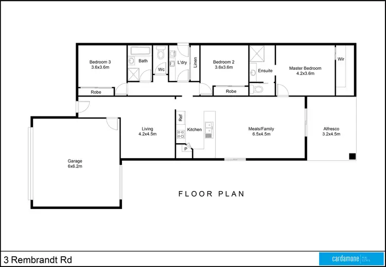 Floorplan of Homely house listing, 3 Rembrandt Road, Shepparton VIC 3630