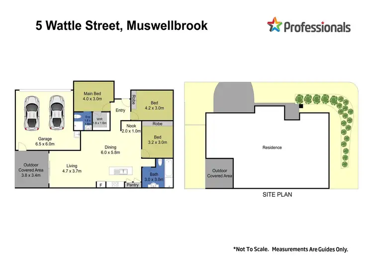 Floorplan of Homely semi-detached listing, 5 Wattle Street, Muswellbrook NSW 2333