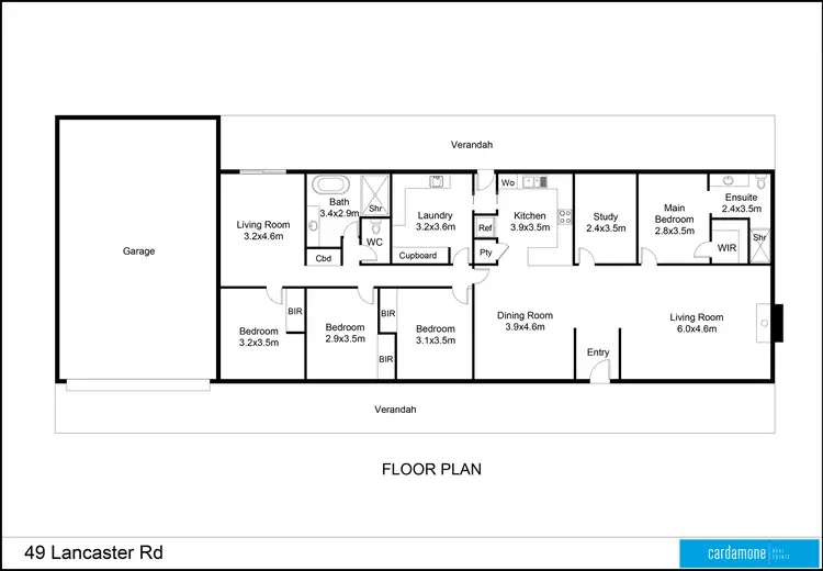 Floorplan of Homely rural property listing, 49 Lancaster Road, Kyabram VIC 3620