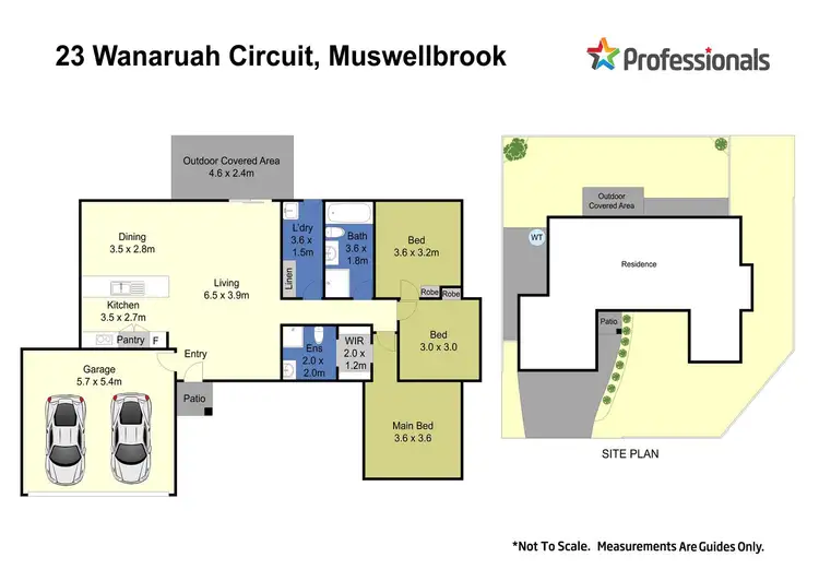 Floorplan of Homely semi-detached listing, 23 Wanaruah Circuit, Muswellbrook NSW 2333