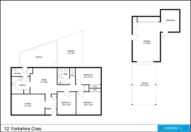 Floorplan of Homely house listing, 12 Yorkshire Crescent, Shepparton VIC 3630