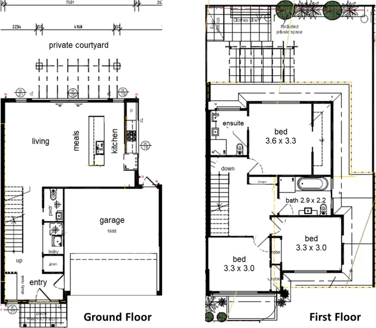 Floorplan of Homely townhouse listing, 6/44 Barkly Street, Sunbury VIC 3429