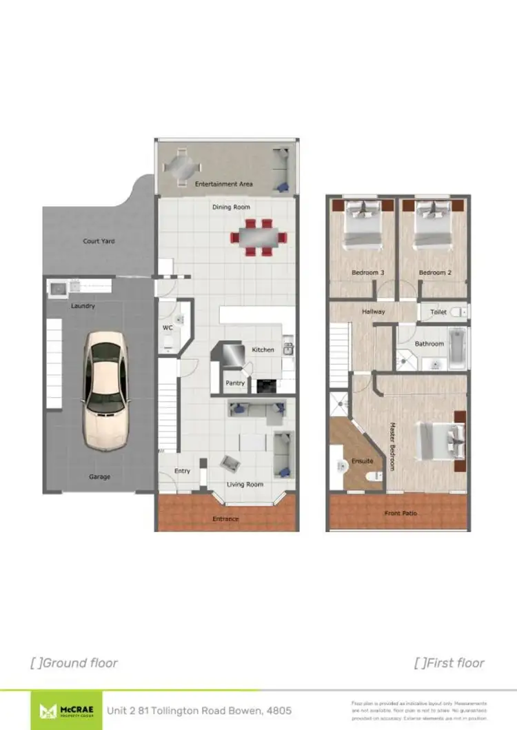 Floorplan of Homely townhouse listing, 2/81 Tollington Road, Bowen QLD 4805